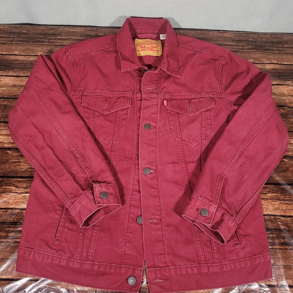 Levi's Men's Red Denim Jacket - Picture 1 of 10